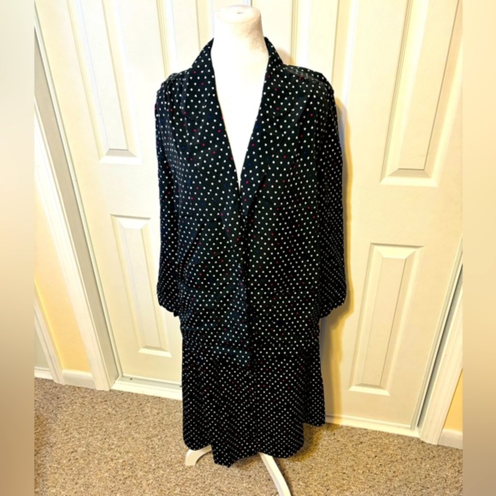 Vintage Koret Skirt Suit 2 Pieces Skirt + Jacket Heart Valentine Theme